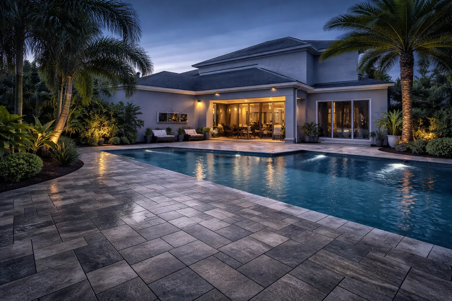 Cleaned Jacksonville pool deck and patio surface