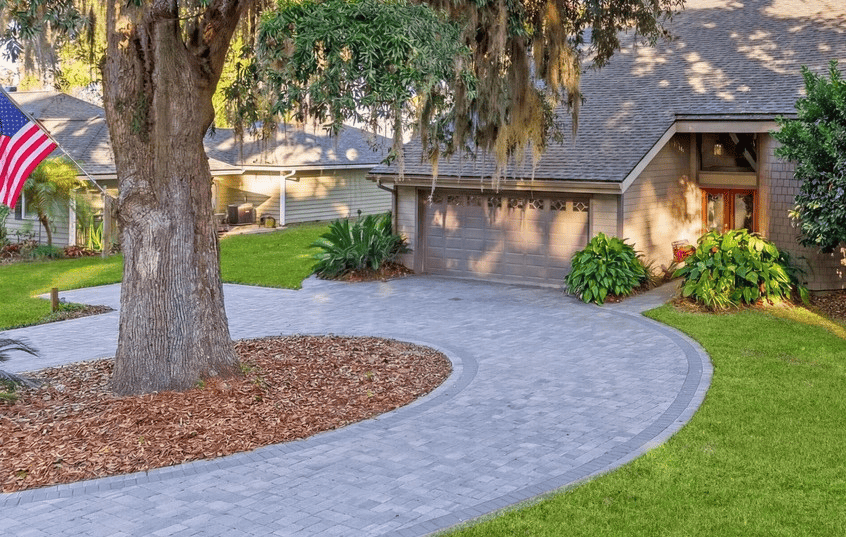 Premium sealed paver driveway finish in Fleming Island, Florida