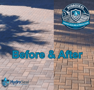 Weathered paver surface ready for professional cleaning and restoration