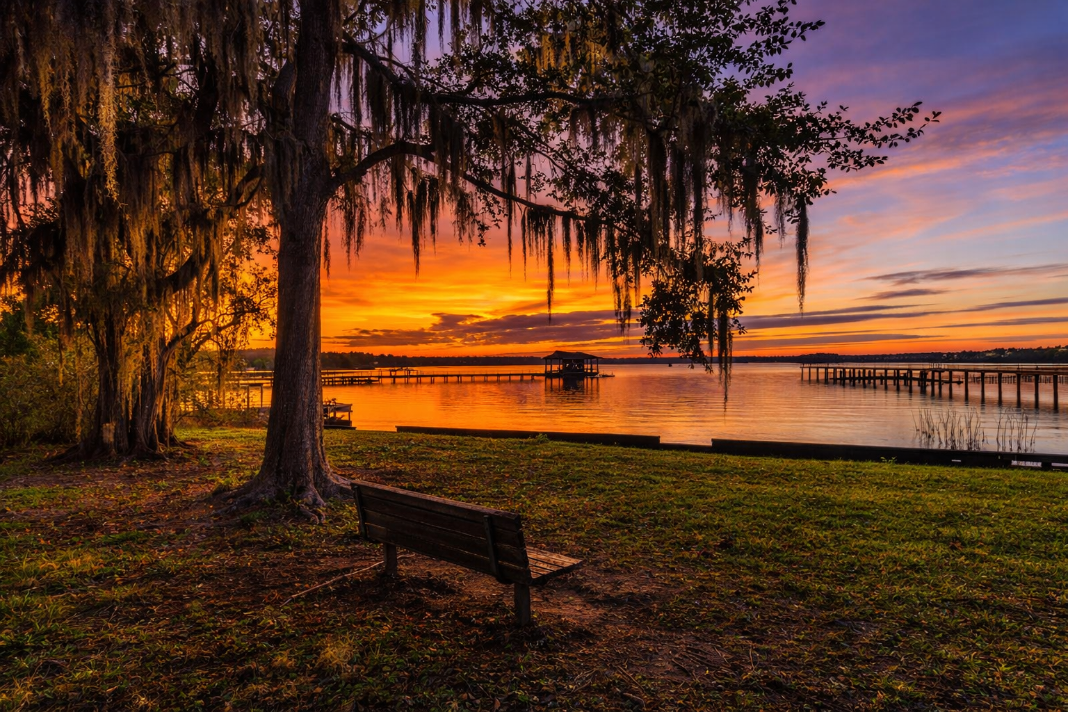 Clay County Florida lake sunset