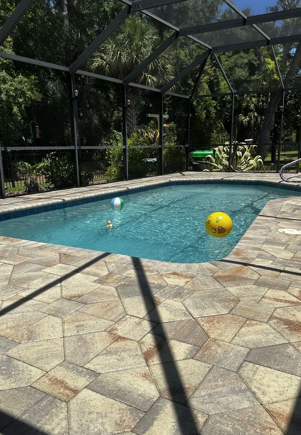 Sealed paver pool deck in Jacksonville, Florida