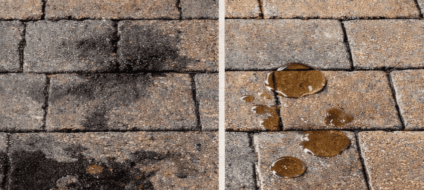 Paver sealing results in Yulee